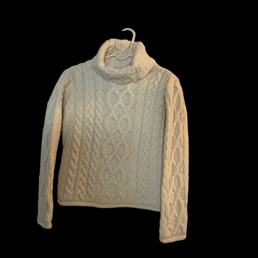INIS Crafts 100% Wool, Winter White, Sweaters, Make in Ireland 🇮🇪 size S